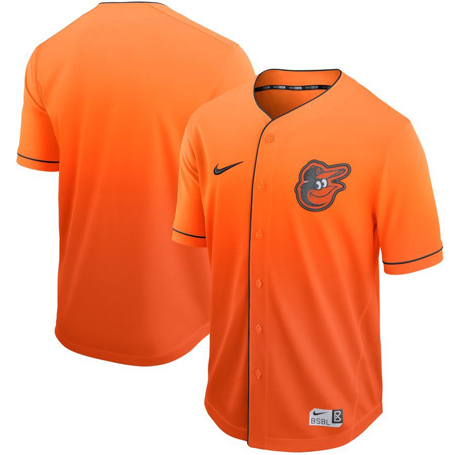 Men Baltimore Orioles Blank Orange Nike Fade MLB Jersey->cincinnati reds->MLB Jersey